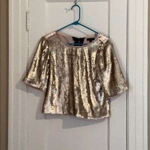 Sequined crop top